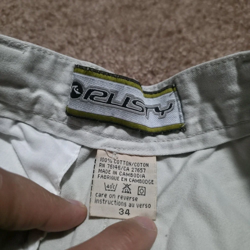 Y2K Rusty Cargo Khaki Shorts Mens Size 34 *Fits 32 Beige Skater